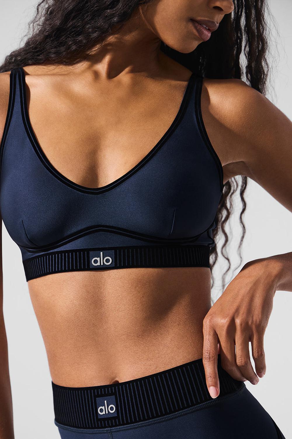 Alo Yoga Airlift Line Up Donna Reggiseno Blu Marino | Italia  ACH-594710