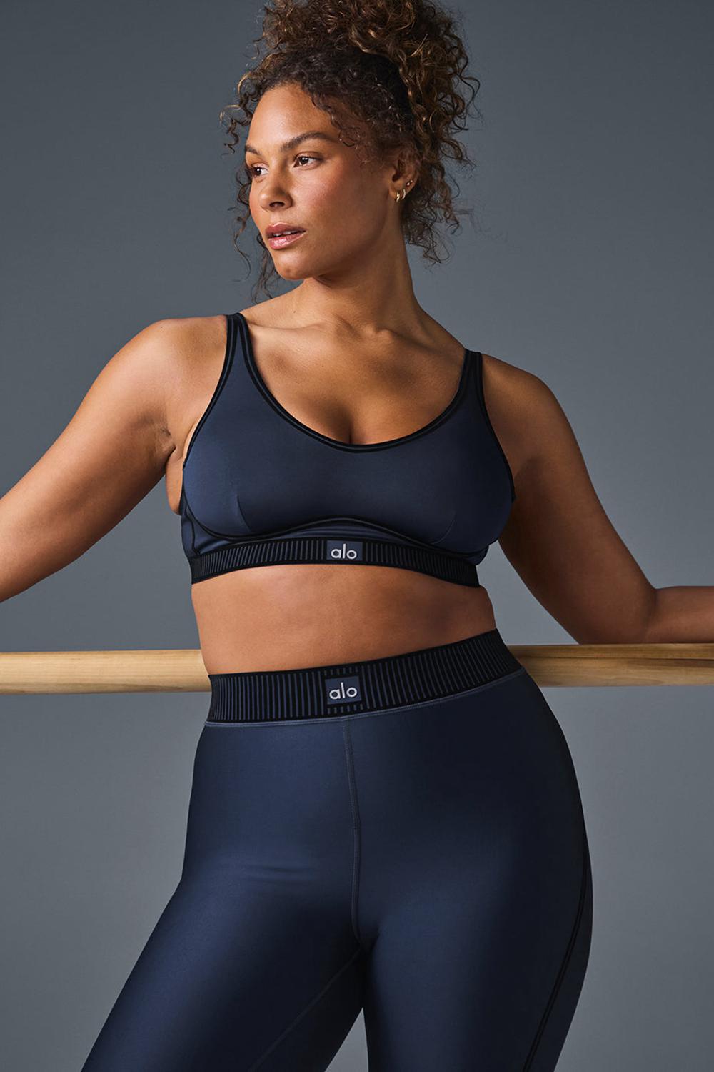 Alo Yoga Airlift Line Up Donna Reggiseno Blu Marino | Italia  ACH-594710