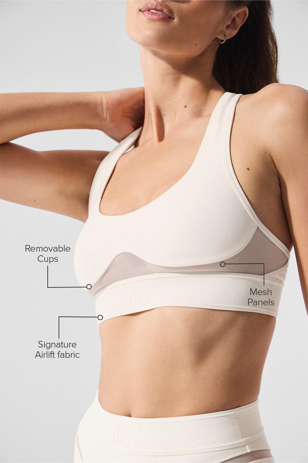 Alo Yoga Airlift Rebel Donna Reggiseno Ivory | Italia  LDO-352084