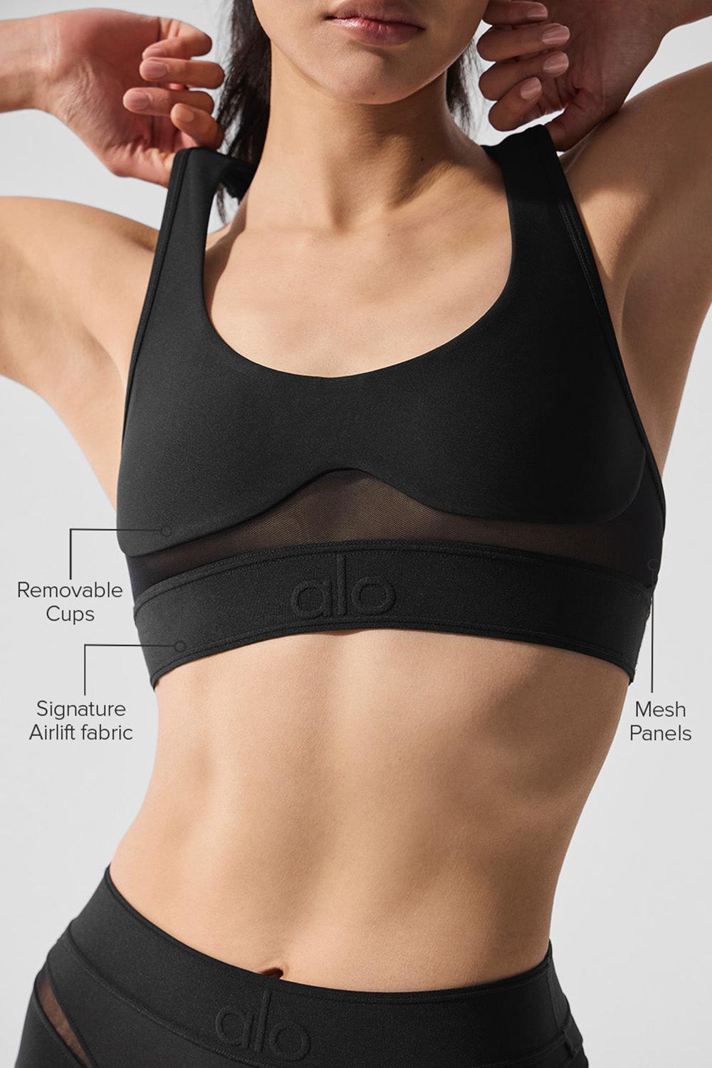 Alo Yoga Airlift Rebel Donna Reggiseno Nere | Italia  ZBC-203154