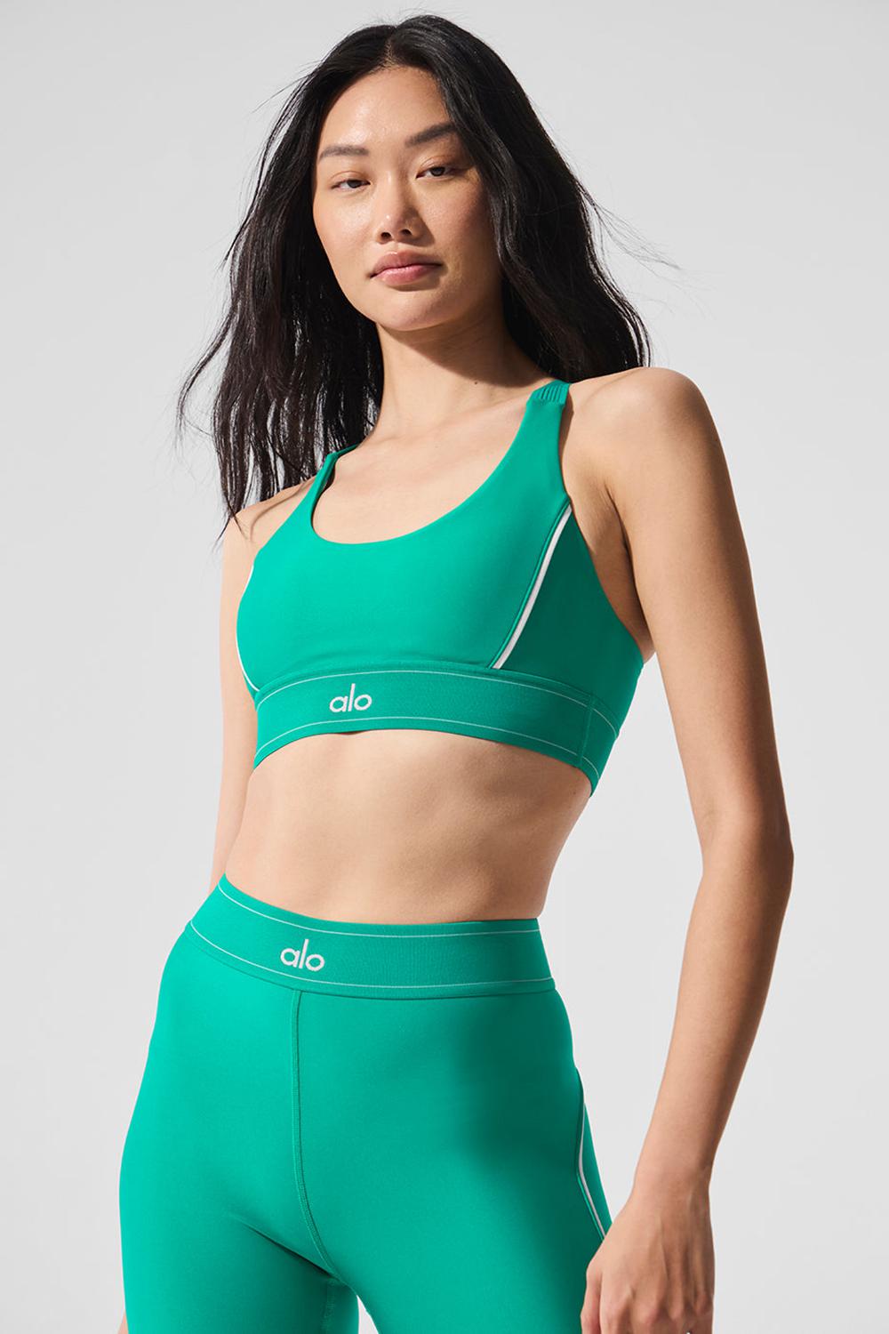 Alo Yoga Airlift Suit Up Donna Reggiseno Verdi Bianche | Italia  ZLA-410356