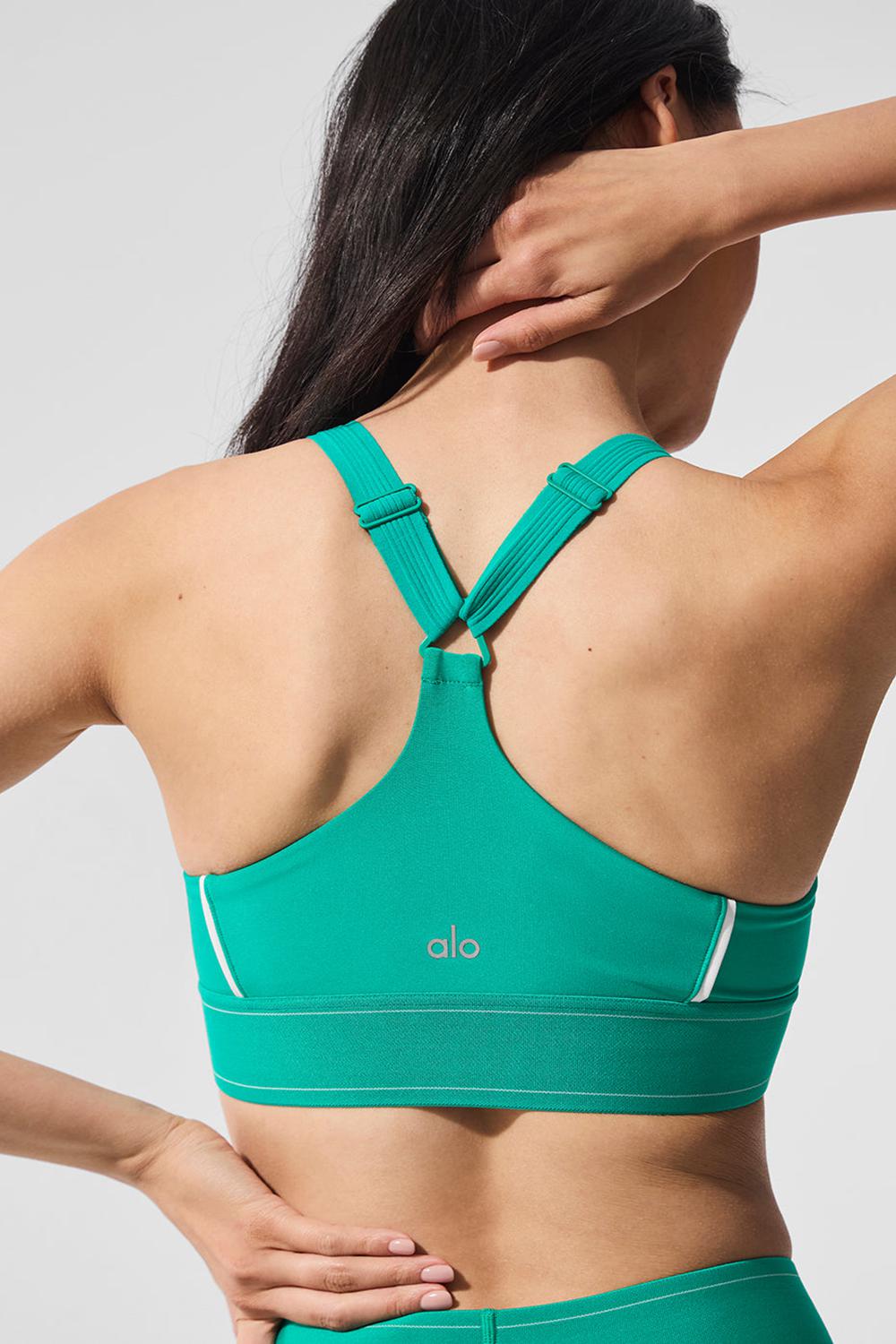 Alo Yoga Airlift Suit Up Donna Reggiseno Verdi Bianche | Italia  ZLA-410356