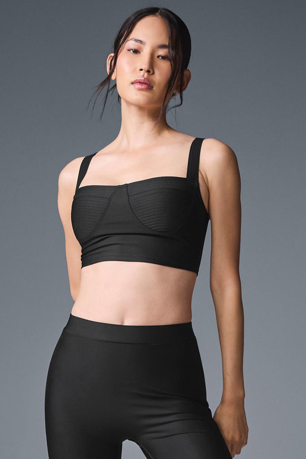 Alo Yoga Airlift Turn It Up Donna Bra Tank Nere | Italia  OTS-435169