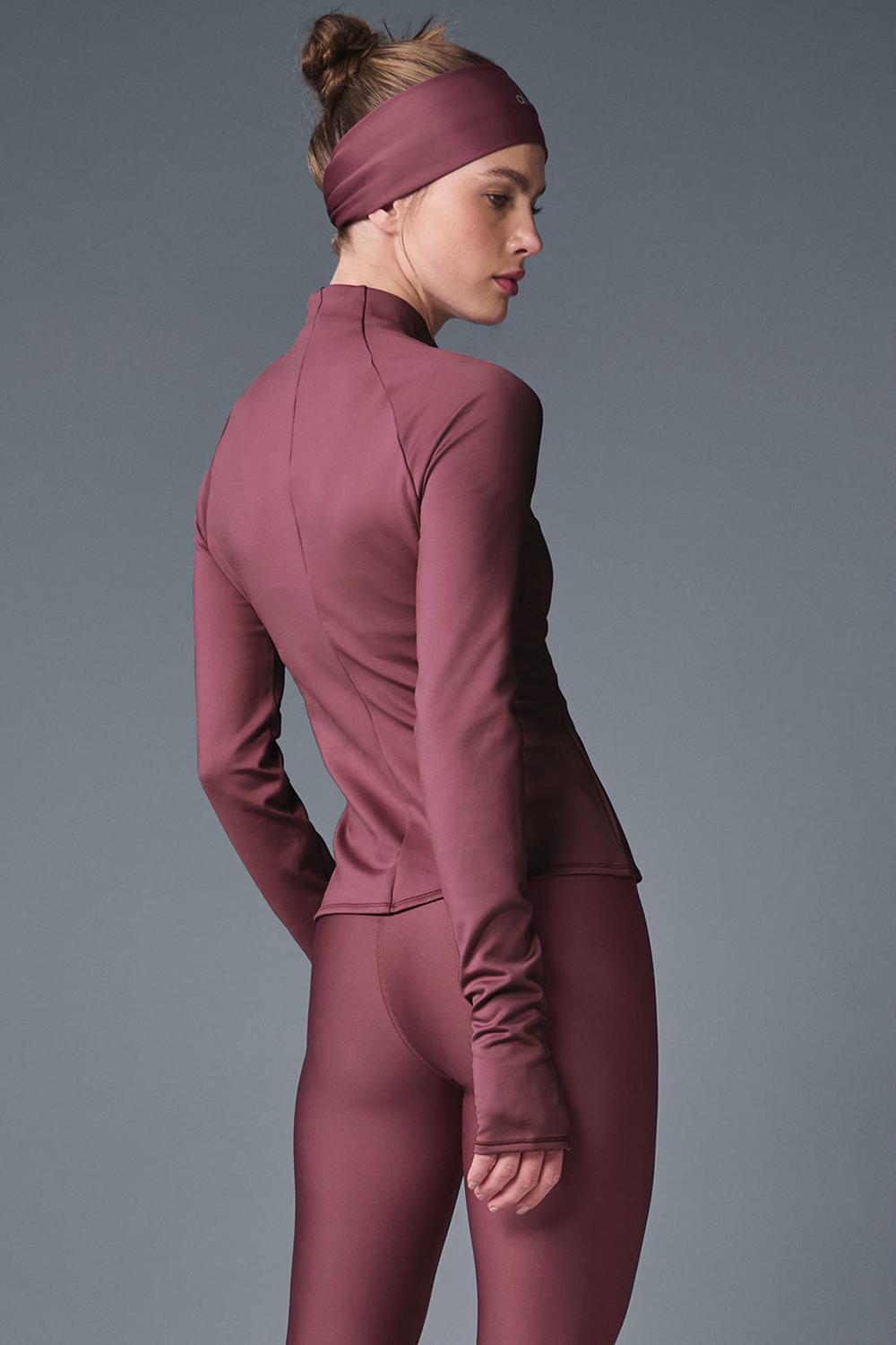 Alo Yoga Airlift Winter Warm 1/4 Zip Donna Maniche Lunghe Bordeaux | Italia  VZG-947503
