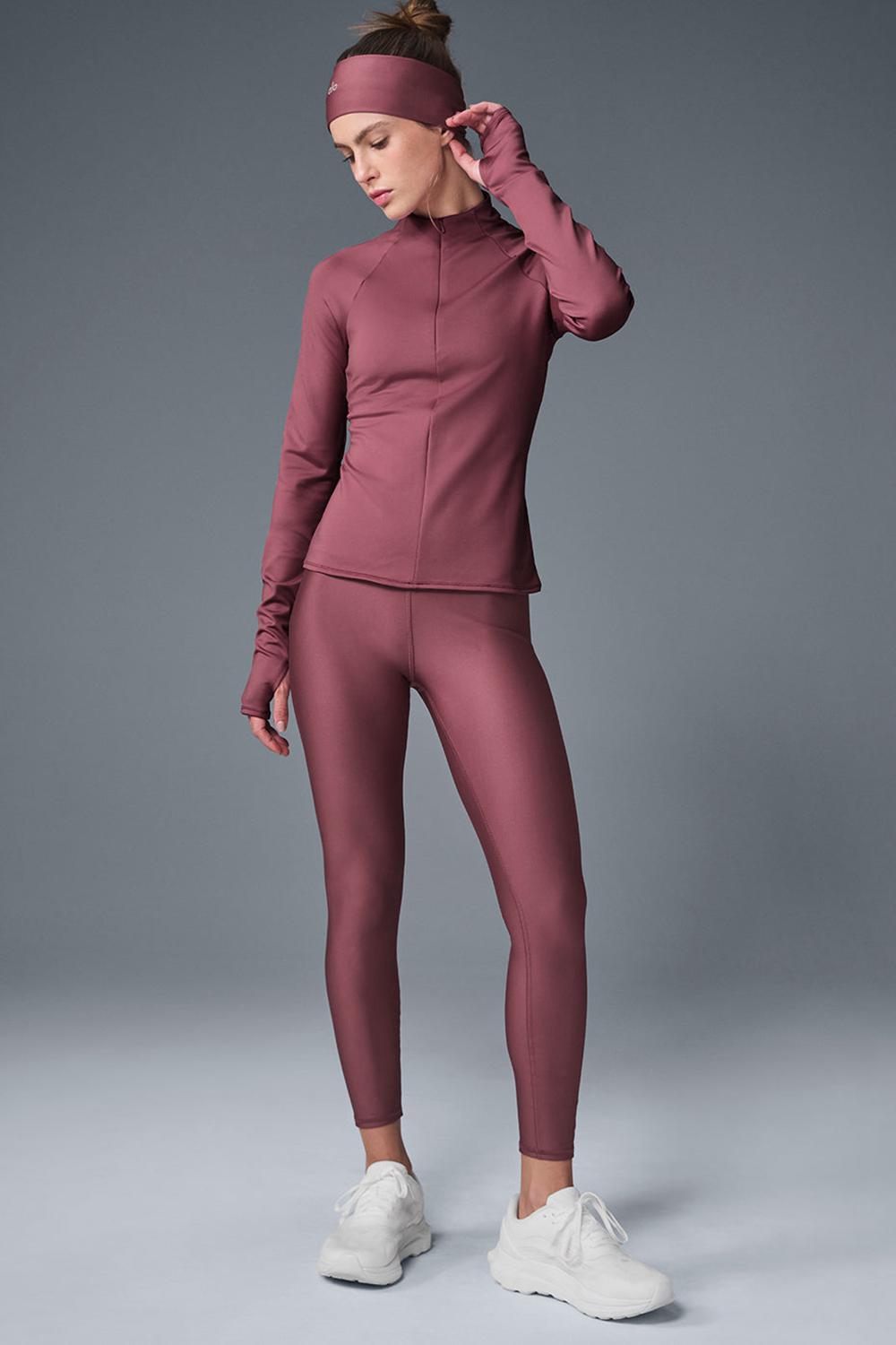 Alo Yoga Airlift Winter Warm 1/4 Zip Donna Maniche Lunghe Bordeaux | Italia  VZG-947503