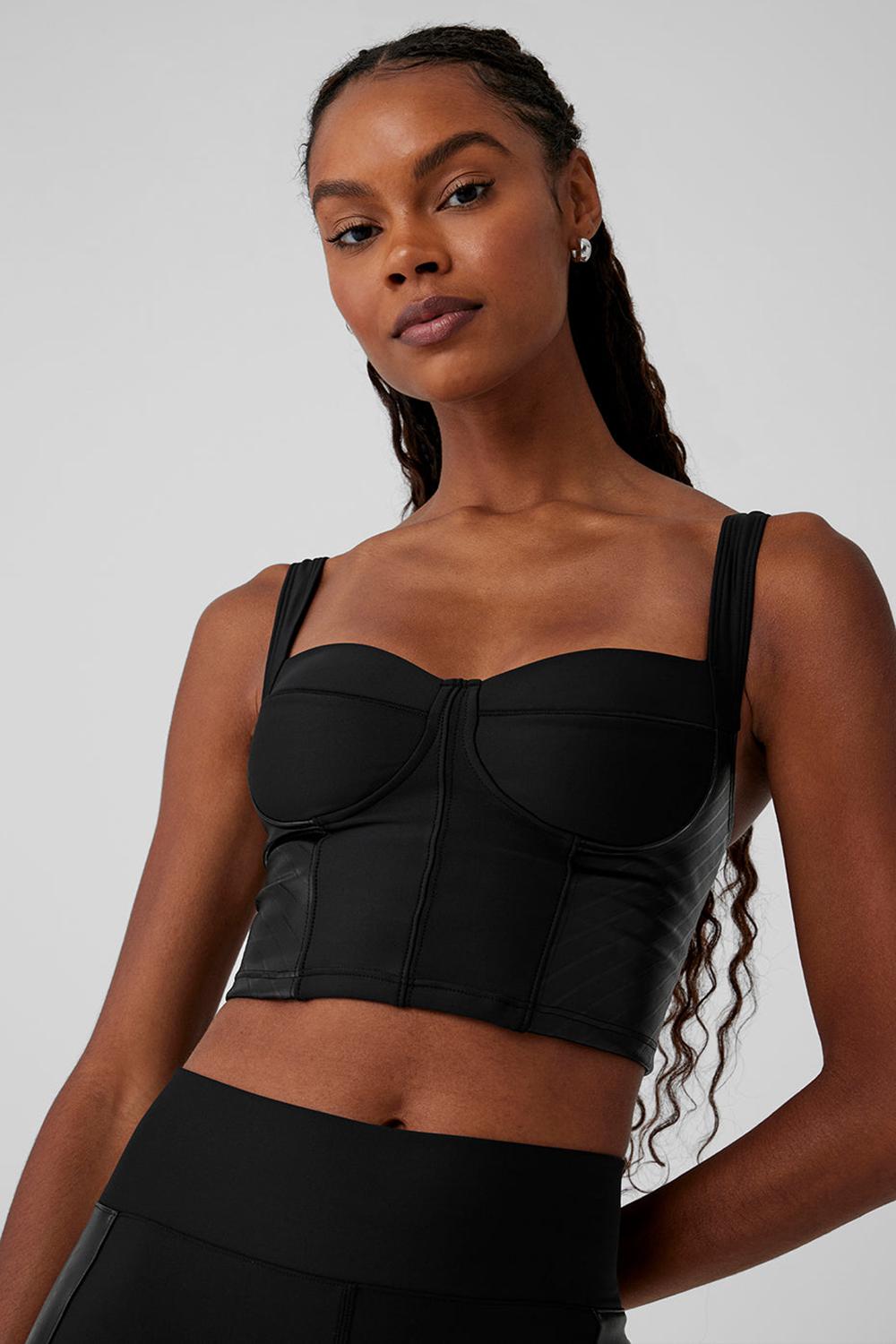 Alo Yoga Airlift Winter Warm Cropped Supermoto Donna Tank Nere | Italia  XDN-726831