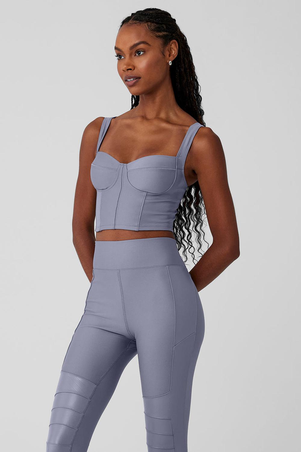 Alo Yoga Airlift Winter Warm Cropped Supermoto Donna Tank Fog | Italia  QER-792806