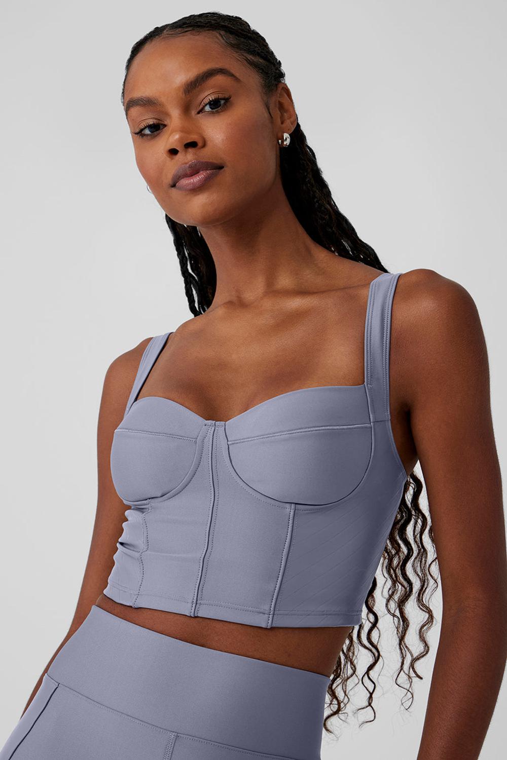 Alo Yoga Airlift Winter Warm Cropped Supermoto Donna Tank Fog | Italia  QER-792806