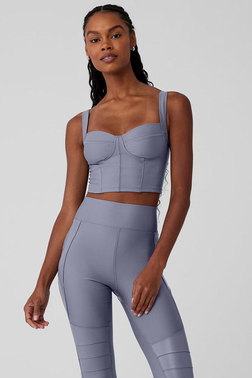 Alo Yoga Airlift Winter Warm Cropped Supermoto Donna Tank Fog | Italia  QER-792806