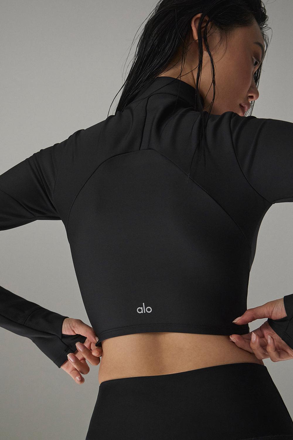 Alo Yoga Airlift Winter Warm Ski Time Donna Maniche Lunghe Nere | Italia  YRP-174625