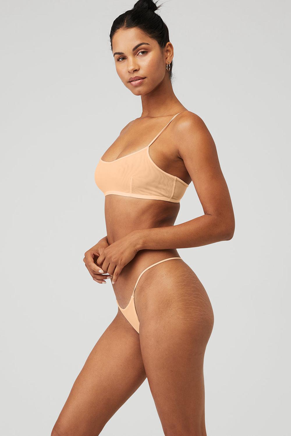 Alo Yoga Airmesh Venuslette Donna Bralette Champagne | Italia  DZC-168359