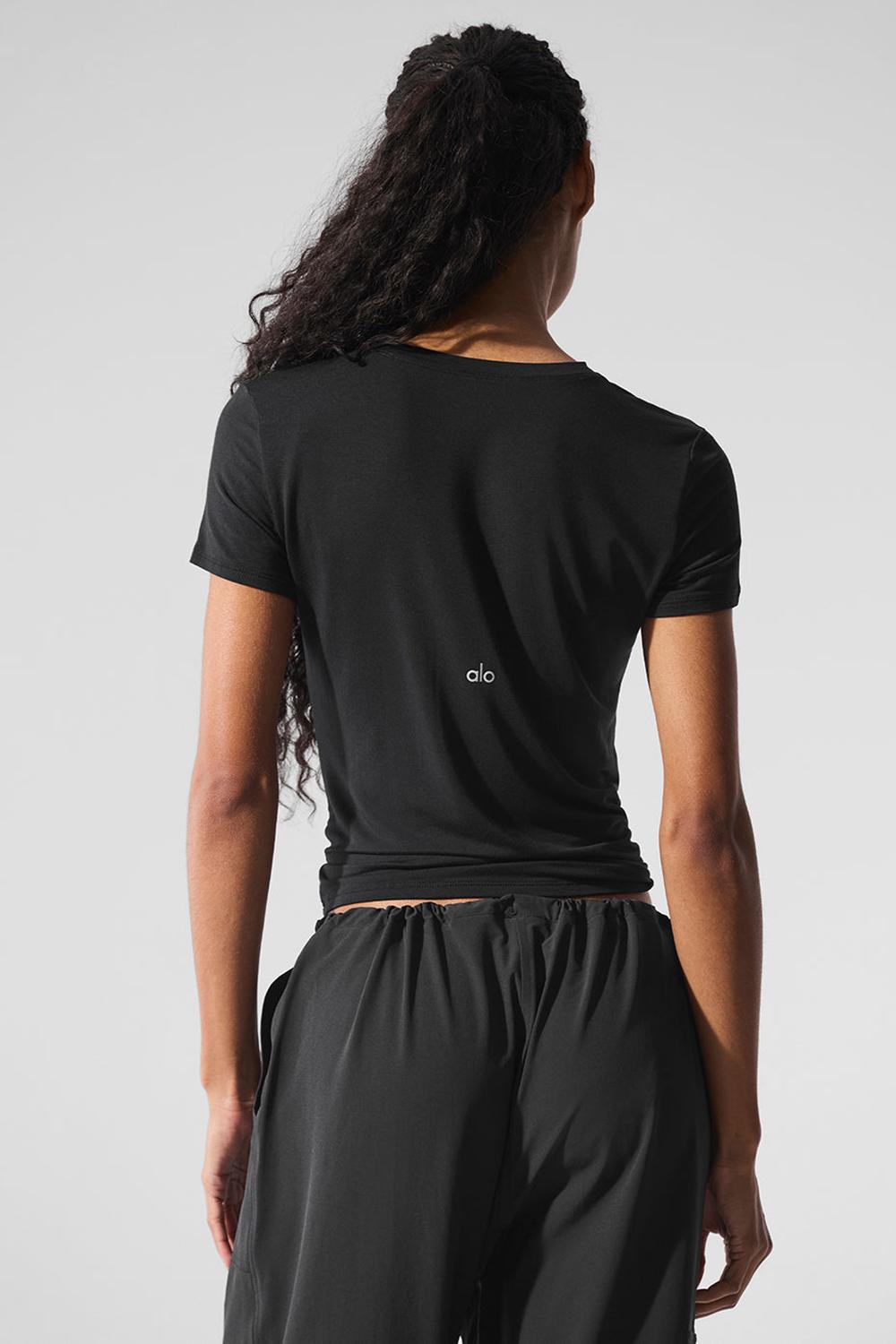 Alo Yoga All Day Donna Short Sleeve Nere | Italia  LZU-769501