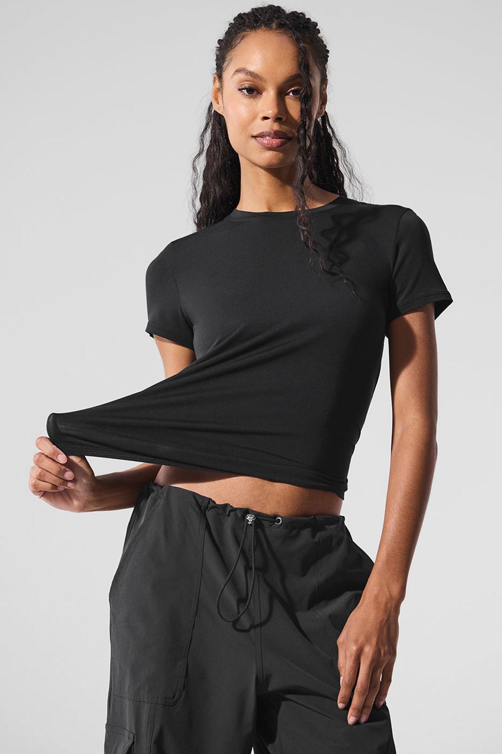 Alo Yoga All Day Donna Short Sleeve Nere | Italia  LZU-769501