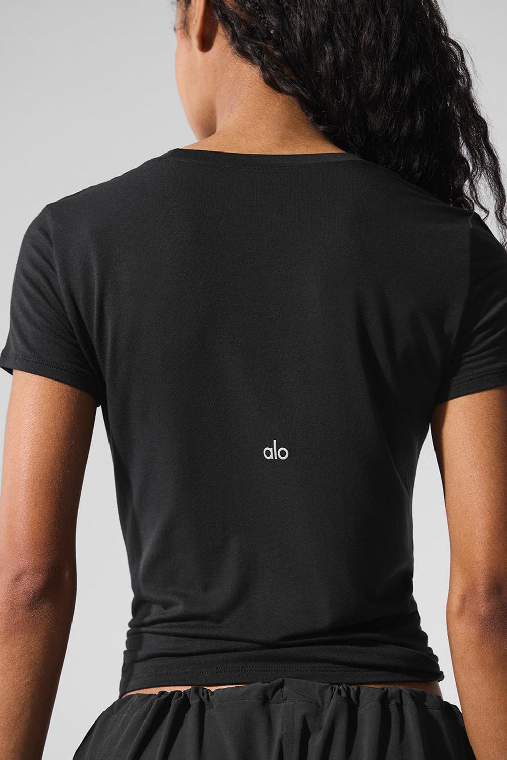 Alo Yoga All Day Donna Short Sleeve Nere | Italia  LZU-769501