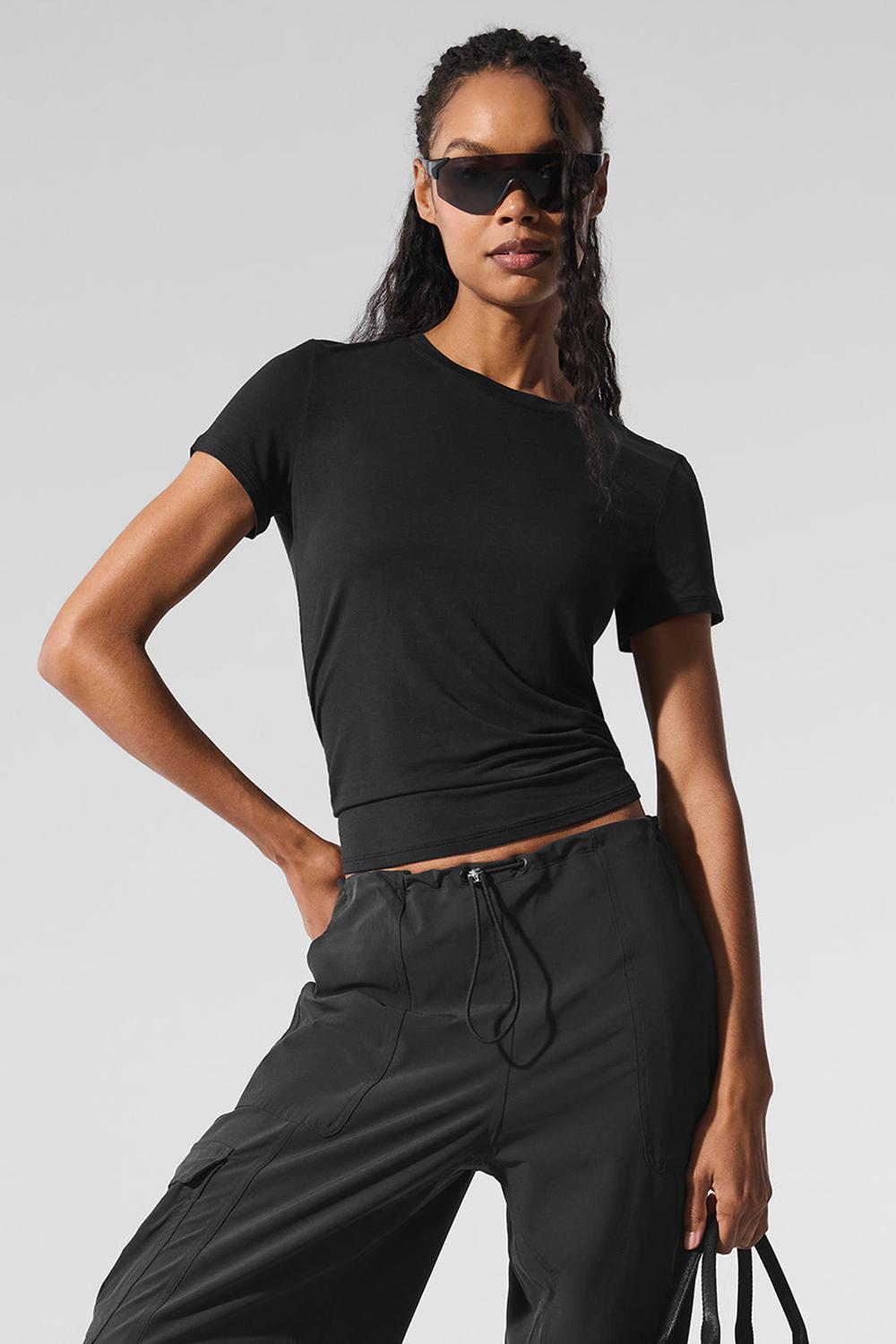 Alo Yoga All Day Donna Short Sleeve Nere | Italia  LZU-769501