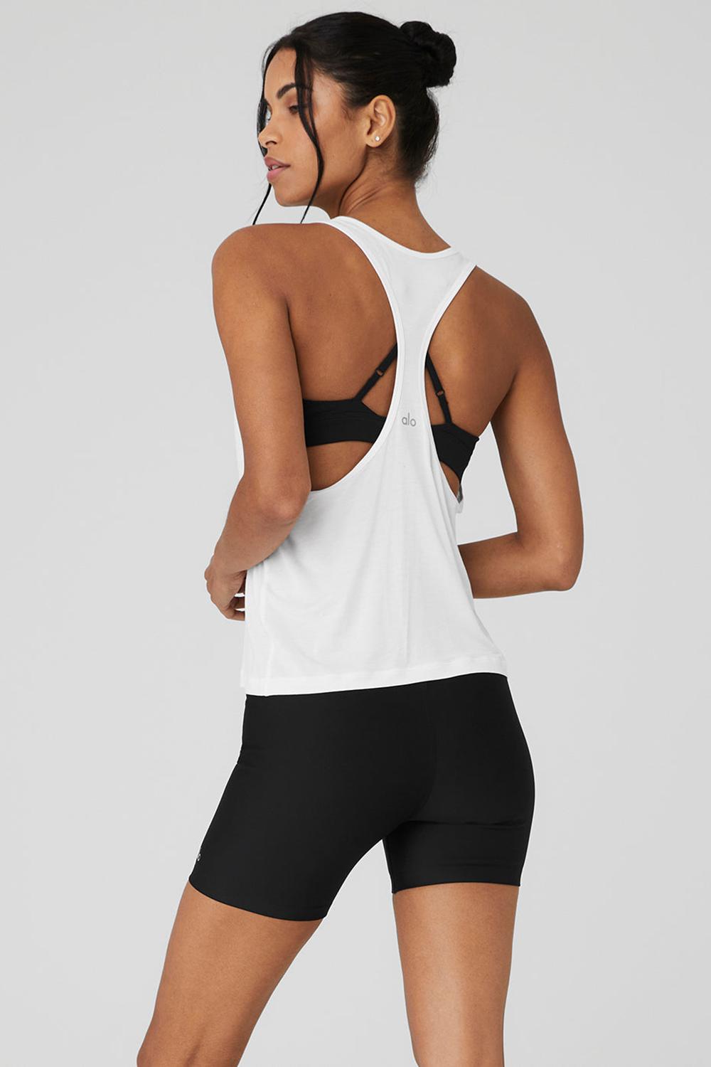 Alo Yoga All Day Donna Tank Bianche | Italia  TYM-107546