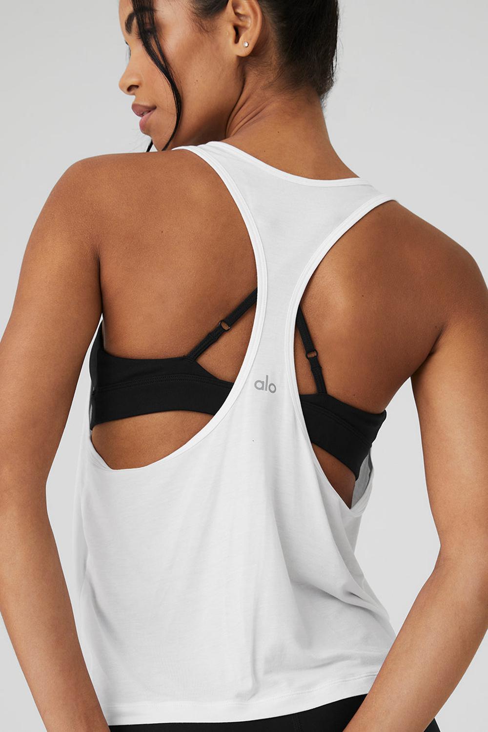 Alo Yoga All Day Donna Tank Bianche | Italia  TYM-107546
