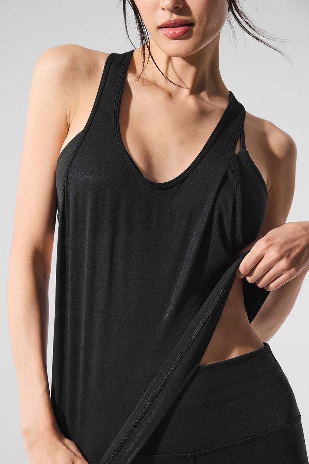 Alo Yoga All Day Donna Tank Nere | Italia  FKW-093264