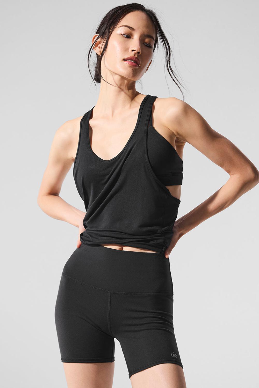 Alo Yoga All Day Donna Tank Nere | Italia  FKW-093264