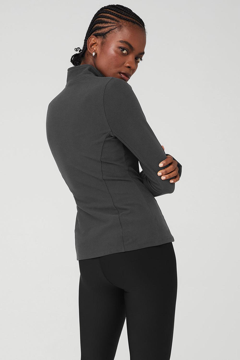 Alo Yoga Alosoft 1/2 Zip Rapid Donna Pullover Anthracite | Italia  TQO-821739