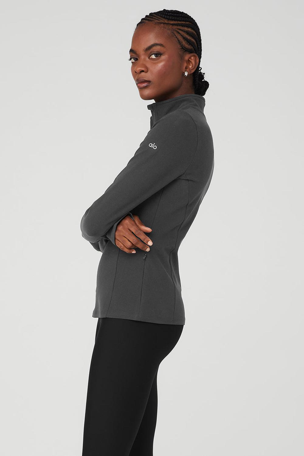 Alo Yoga Alosoft 1/2 Zip Rapid Donna Pullover Anthracite | Italia  TQO-821739