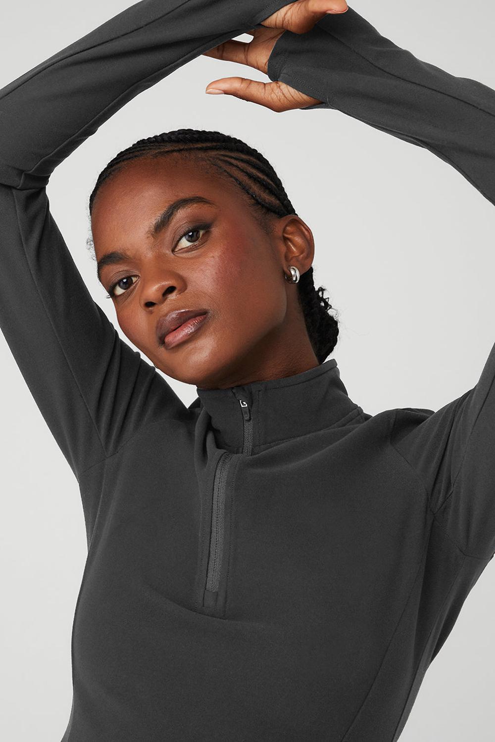 Alo Yoga Alosoft 1/2 Zip Rapid Donna Pullover Anthracite | Italia  TQO-821739