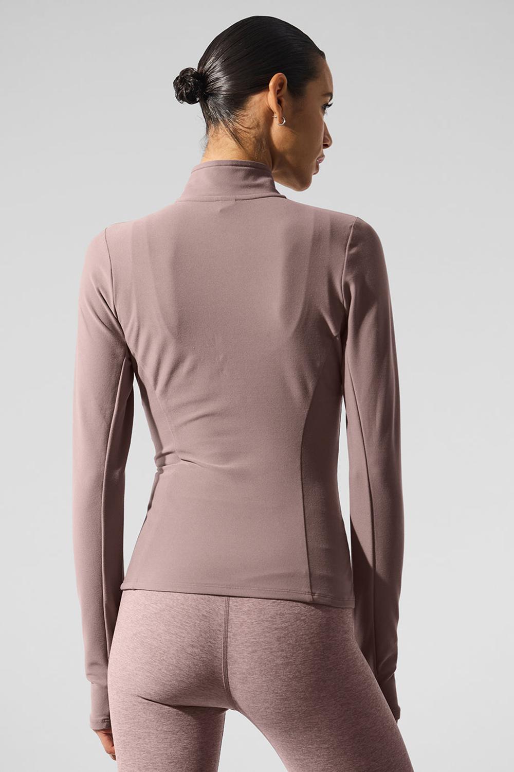 Alo Yoga Alosoft 1/2 Zip Rapid Donna Pullover Mushroom | Italia  MQG-382054