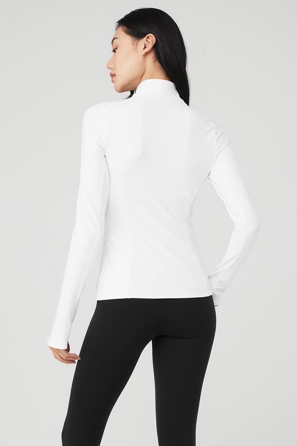 Alo Yoga Alosoft 1/2 Zip Rapid Donna Pullover Bianche | Italia  CXI-038124