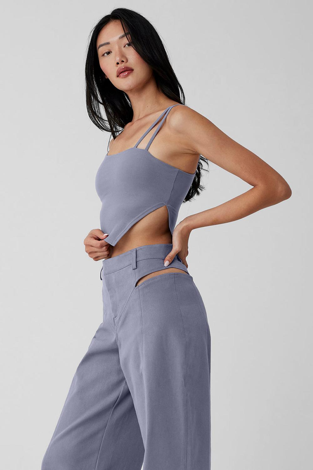 Alo Yoga Alosoft All Night Donna Tank Fog | Italia  QKL-604981