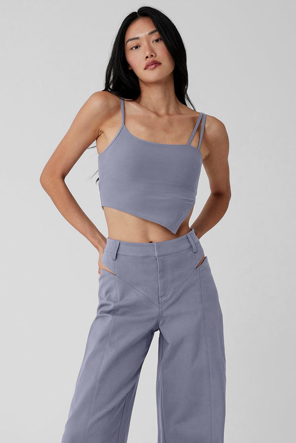 Alo Yoga Alosoft All Night Donna Tank Fog | Italia  QKL-604981