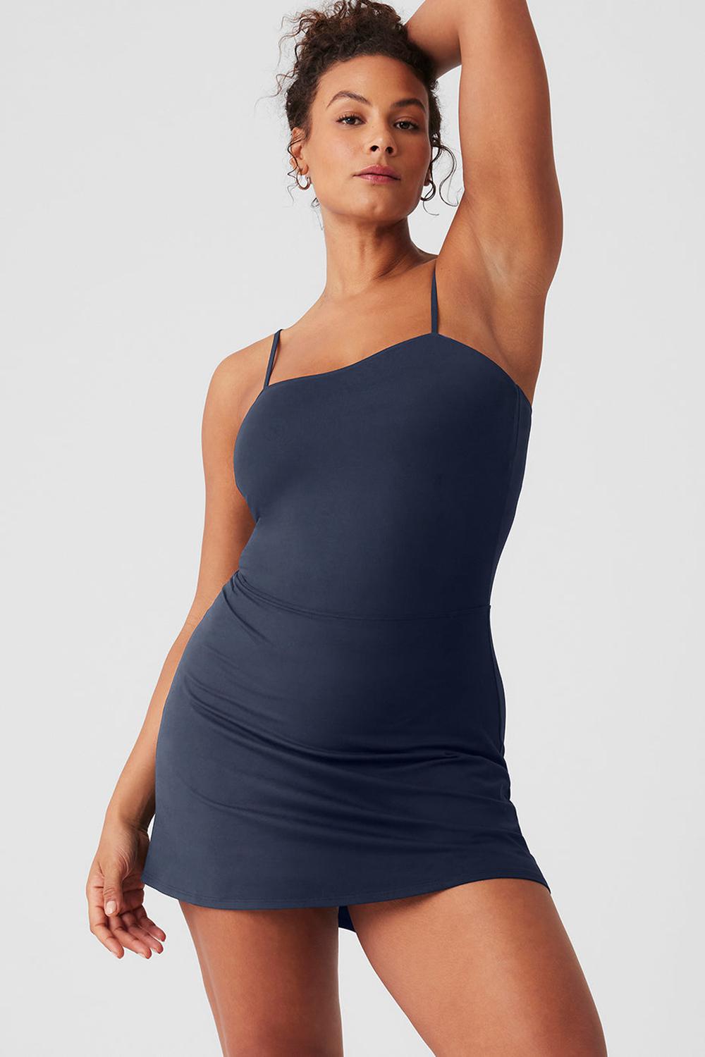 Alo Yoga Alosoft Courtside Tennis Donna Vestito Blu Marino | Italia  LJV-174365