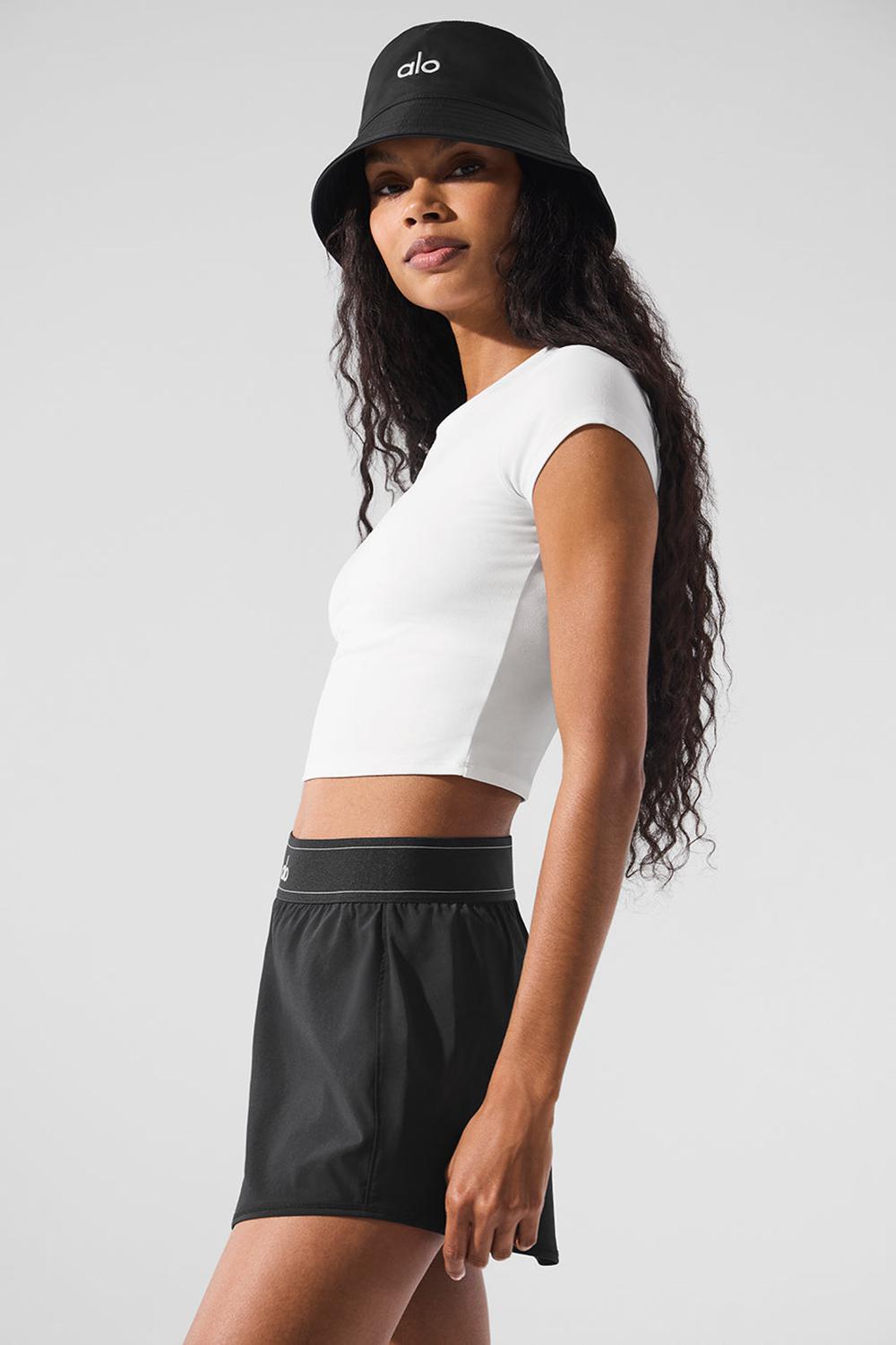 Alo Yoga Alosoft Crop Finesse Donna Short Sleeve Bianche | Italia  XKB-413675