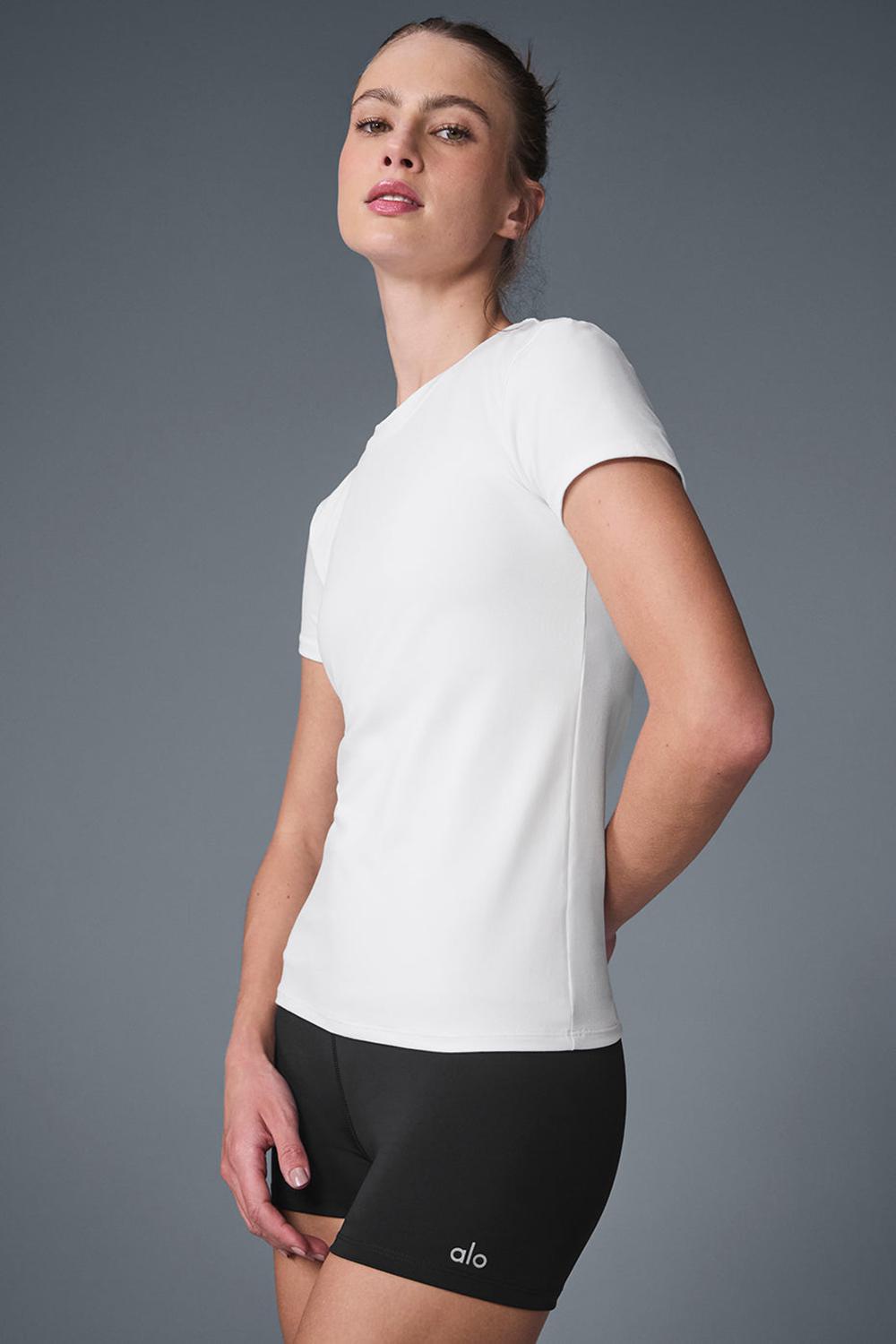 Alo Yoga Alosoft Finesse Donna Tee Bianche | Italia  ASG-328045