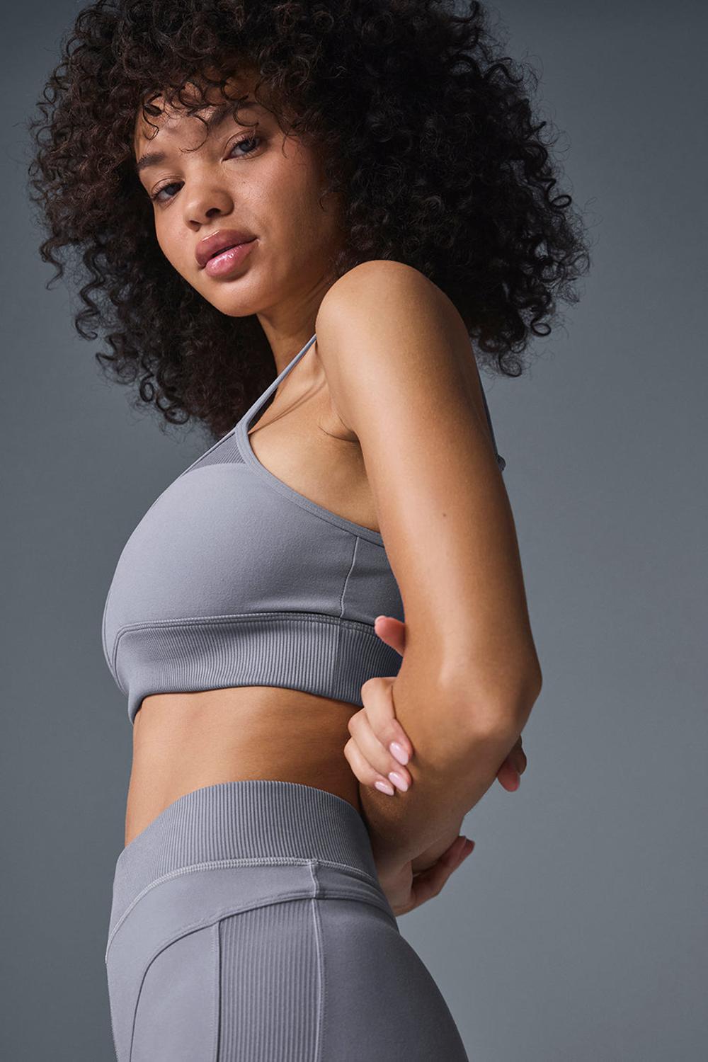 Alo Yoga Alosoft Head Start Donna Reggiseno Fog | Italia  XYS-312867
