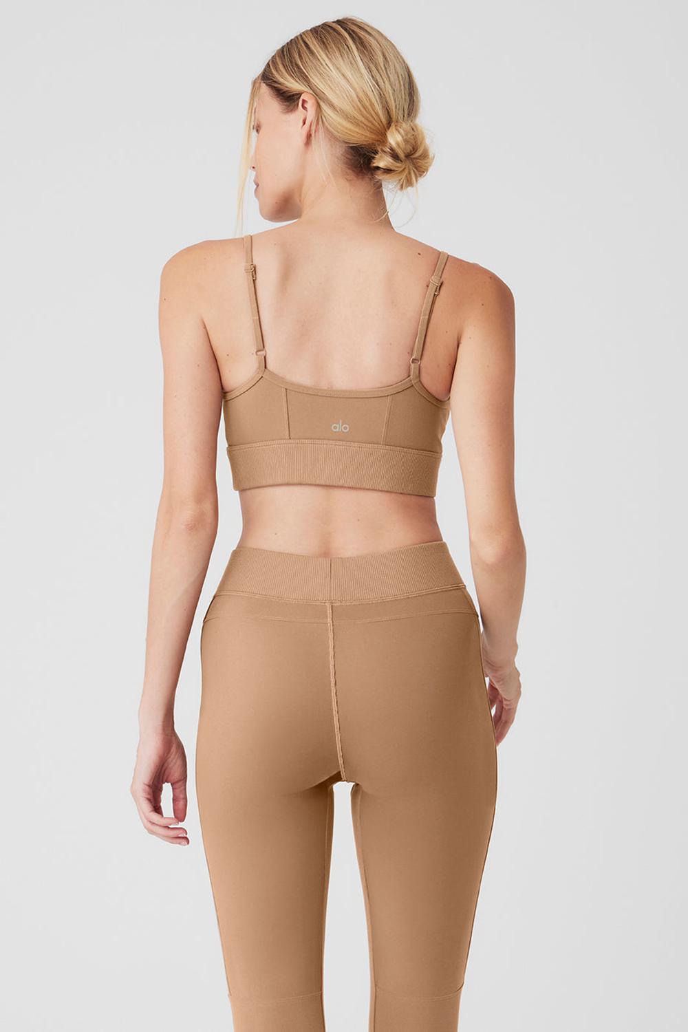 Alo Yoga Alosoft Head Start Donna Reggiseno Toasted Almond | Italia  ANO-372809