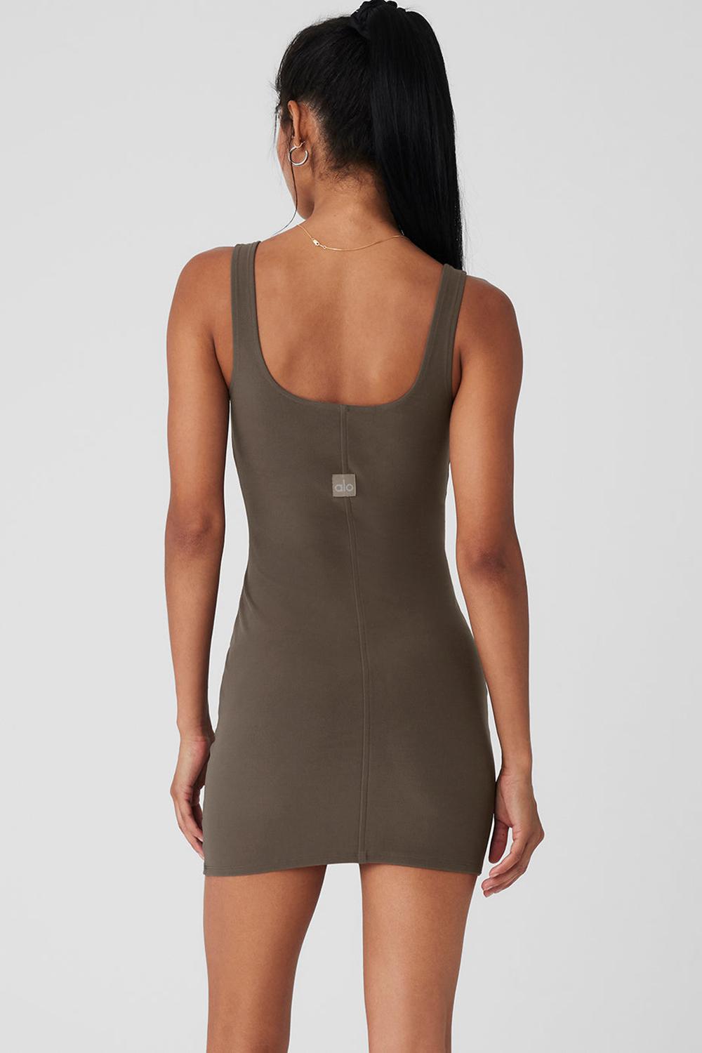 Alo Yoga Alosoft Head Start Donna Vestito Verde Oliva | Italia  QGK-657840