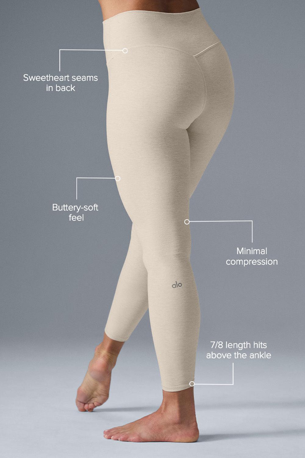 Alo Yoga Alosoft High-Waist 7/8 Highlight Donna Legging Oatmeal Heather | Italia  POT-047563