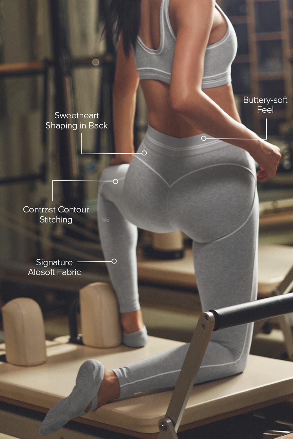 Alo Yoga Alosoft High-Waist Heart Throb Donna Legging Grigie Bianche | Italia  ZVK-614253