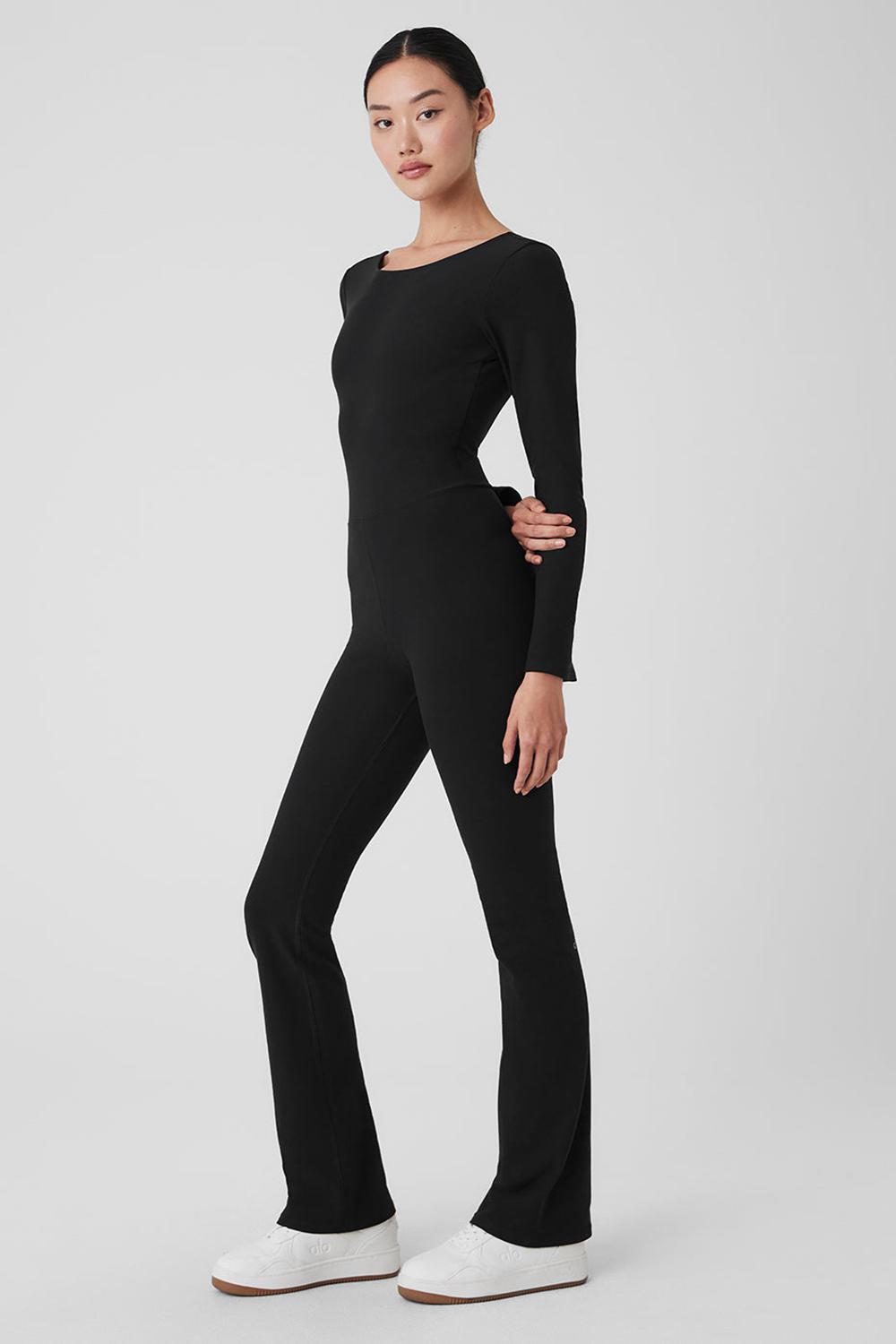 Alo Yoga Alosoft Melody Full Length Bootcut Donna Onesie Nere | Italia  XRU-063941