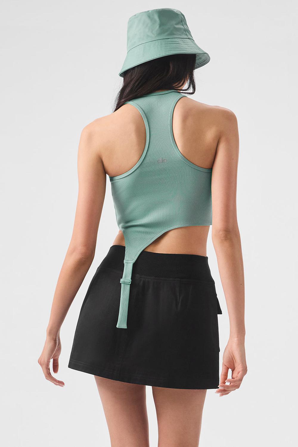 Alo Yoga Alosoft Ribbed Revelation Donna Tank Verdi | Italia  EDQ-357892
