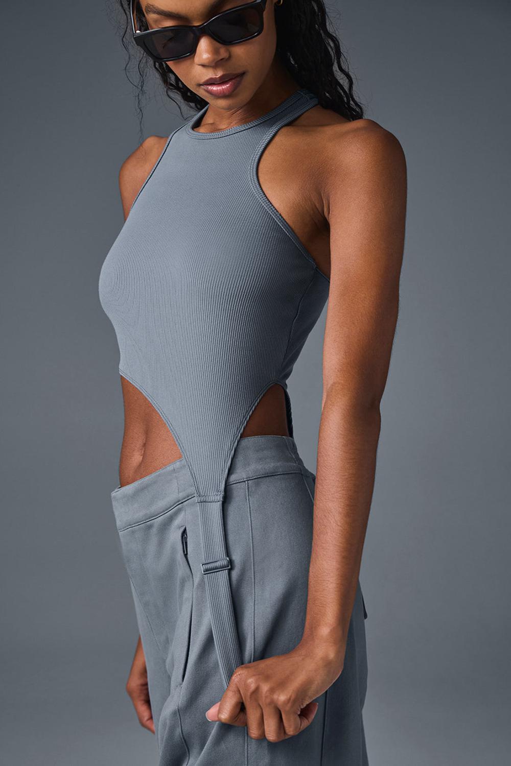 Alo Yoga Alosoft Ribbed Revelation Donna Tank Grigie | Italia  ZEP-492387