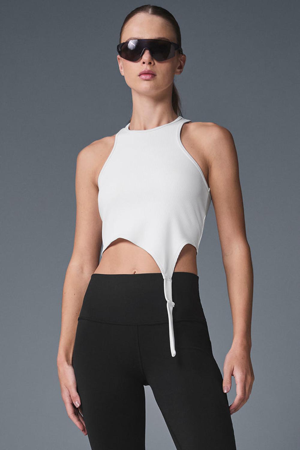 Alo Yoga Alosoft Ribbed Revelation Donna Tank Bianche | Italia  ZFX-593024