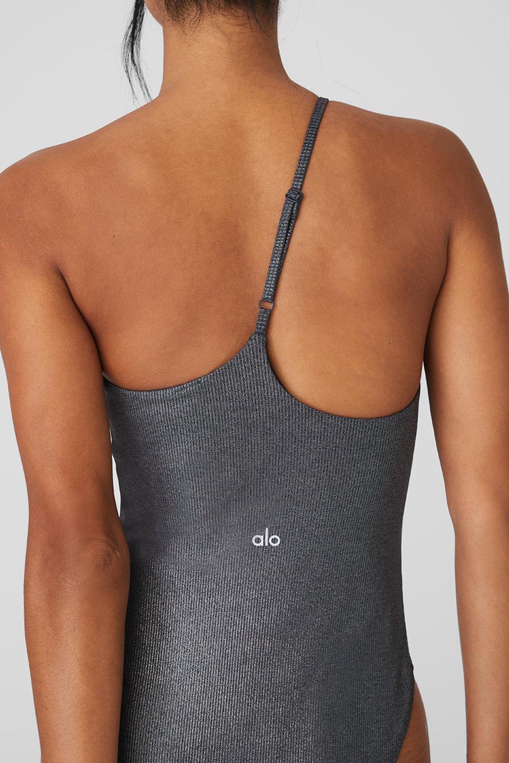 Alo Yoga Alosoft Ribbed Shimmer Plie Donna Body Grigie Scuro | Italia  FDI-687493