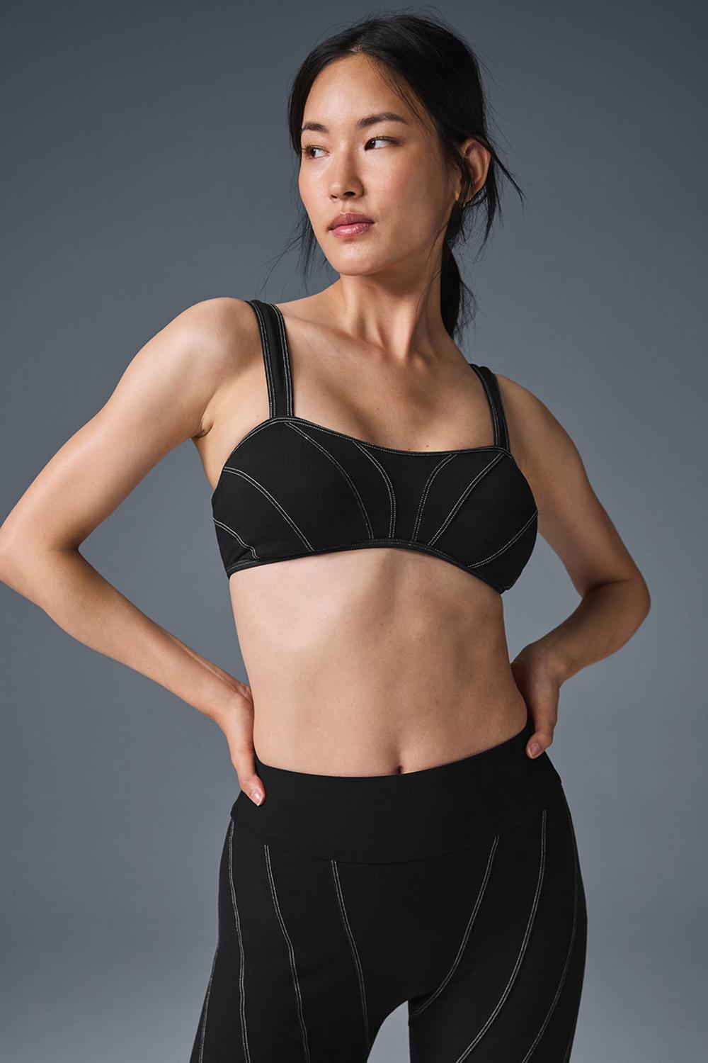 Alo Yoga Alosoft Sunray Donna Reggiseno Nere Bianche | Italia  UGB-526489