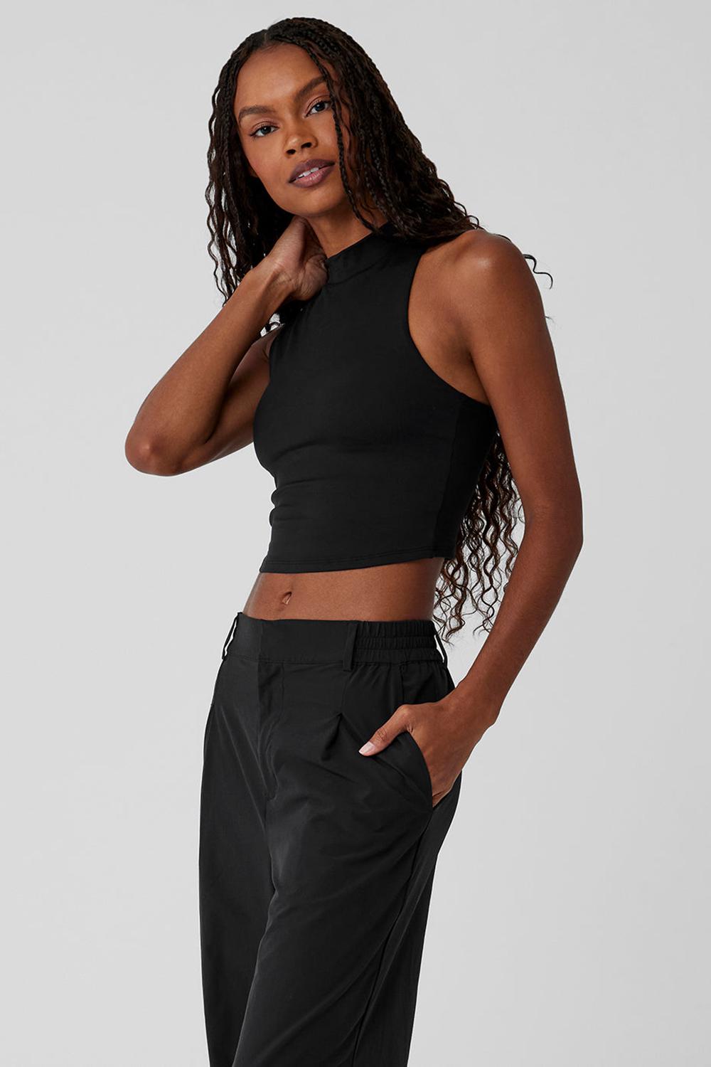 Alo Yoga Alosoft Top That Donna Bra Tank Nere | Italia  HGZ-257436