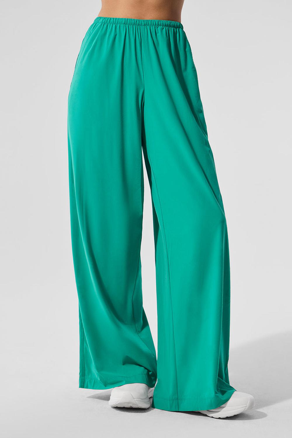Alo Yoga Breezy Wide Leg Donna Pant Verdi | Italia  GZI-790146