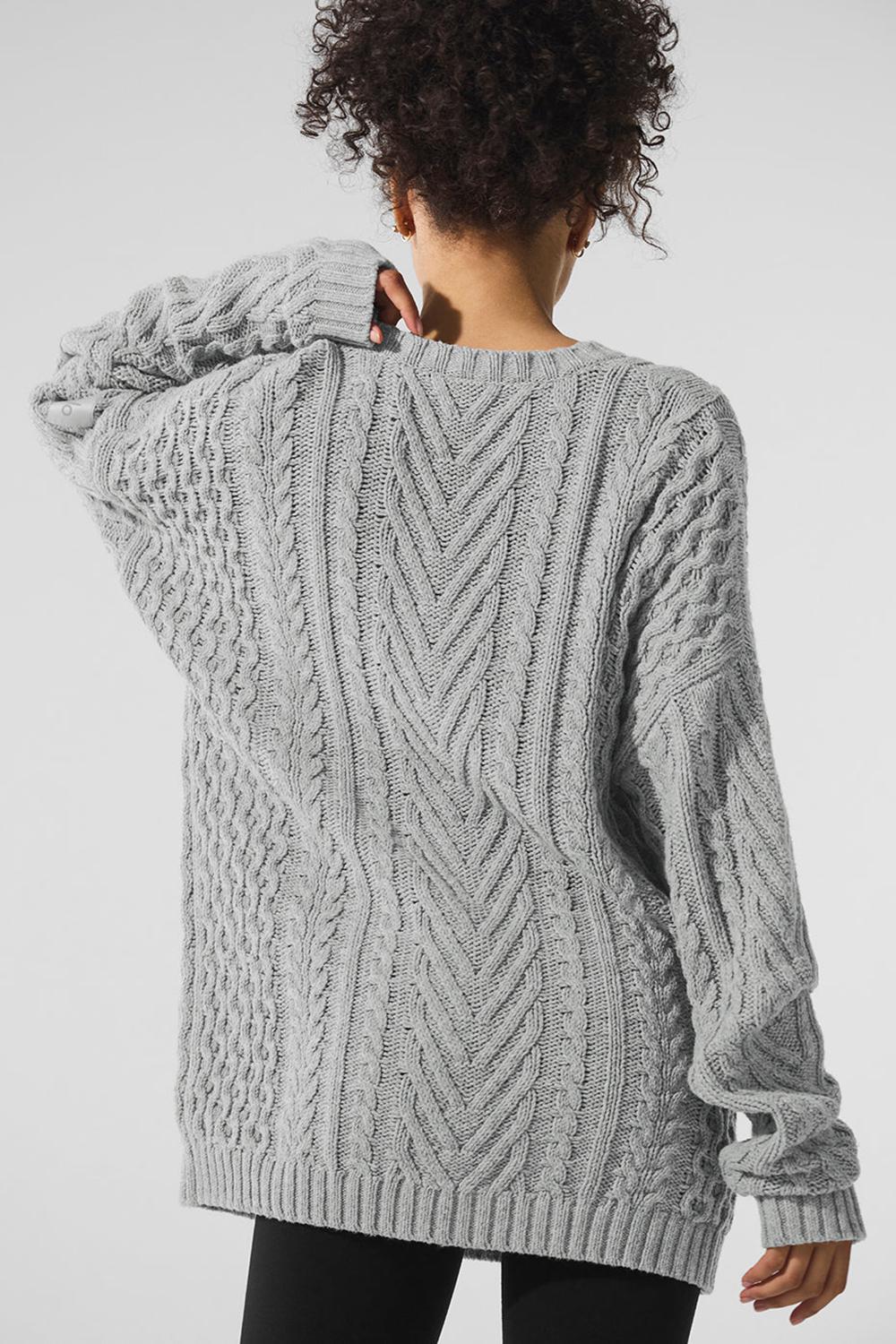 Alo Yoga Cable Knit Crew Neck Donna Maglia Grigie | Italia  SHA-359871