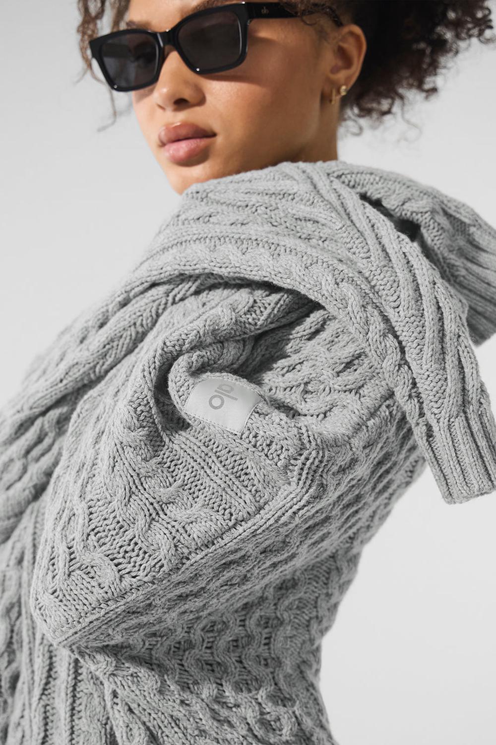 Alo Yoga Cable Knit Crew Neck Donna Maglia Grigie | Italia  SHA-359871