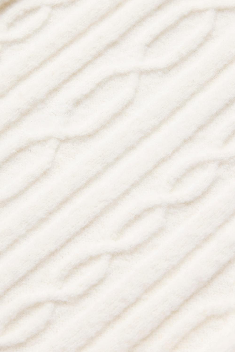 Alo Yoga Cable Knit Cropped Winter Bliss Turtleneck Donna Maniche Lunghe Ivory | Italia  JGO-147096