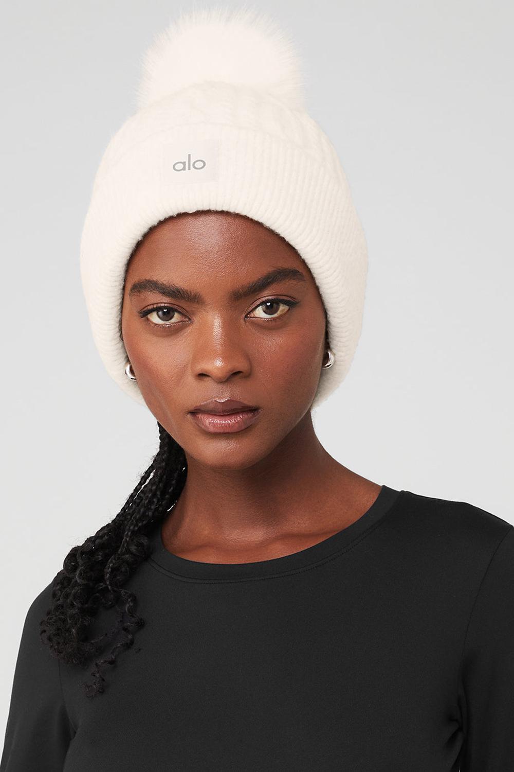 Alo Yoga Cable Knit Donna Berretto Ivory | Italia  CGY-537042
